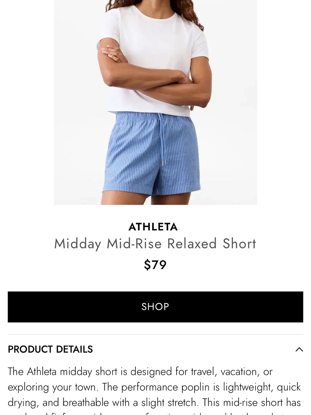 Athleta Light Blue Midday Relaxed Shorts